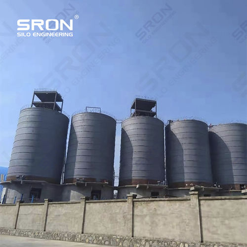 Silo aparafusado - Henan SRON SILO ENGINEERING Co., Ltd - soldado / cilíndrico-cônico / de fundo inclinado