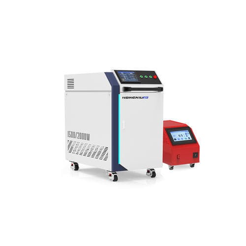 Máquina estacionária de solda a laser de fibra - Jinan hongniu mechanical equipment Co., Ltd - semiautomática / com rodízios / para alumínio