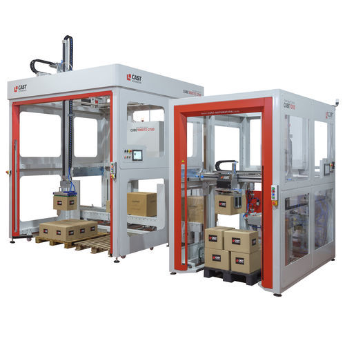 Paletizador compacto - CUBE - CAST AUTOMATION SL - tipo pórtico / robótico / para sacos