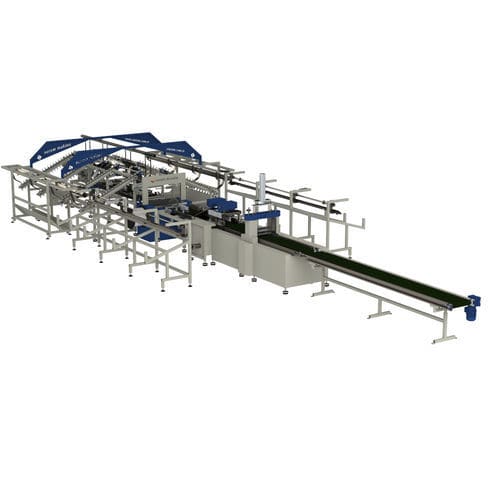 Máquina embaladora automática - P series - Sarem - horizontal / para tubos / para linha de extrusão