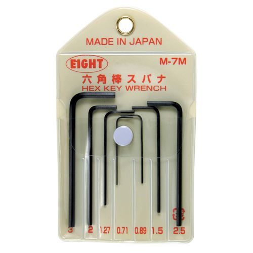 Chave Allen micro - M-7M - Eight Tool - em L / de cabeça sextavada / kit