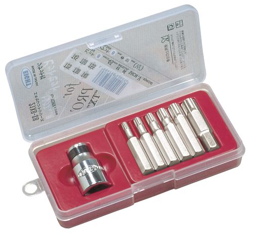 Ponta de parafusar com fenda Torx - 21XB-S6 - Eight Tool - metálica / com soquete