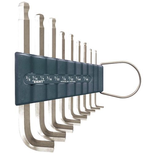 Chave Allen 3/8" - TTR-S9Z - Eight Tool - de ponta curta / em L / de ponta cônica