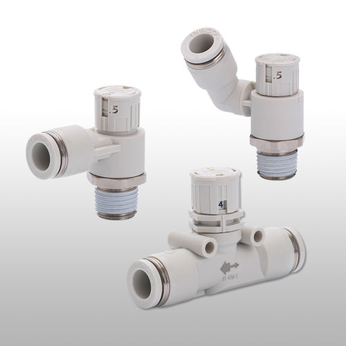 Válvula reguladora de fluxo - JSG series - NIHON PISCO CO., Ltd. - de agulha / manual / pneumática