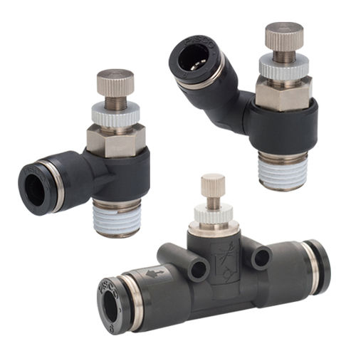 Válvula reguladora de fluxo - JS series - NIHON PISCO CO., Ltd. - de agulha / manual / para ar