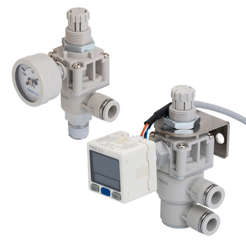 Controlador de vácuo push-to-lock - RVZ series - NIHON PISCO CO., Ltd. - com display digital / com mostrador analógico