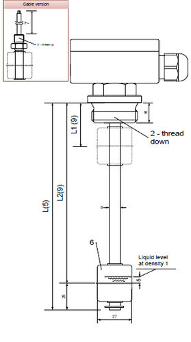 Chave de nível de boia - Reed Electronics AG - para líquidos / em aço inoxidável