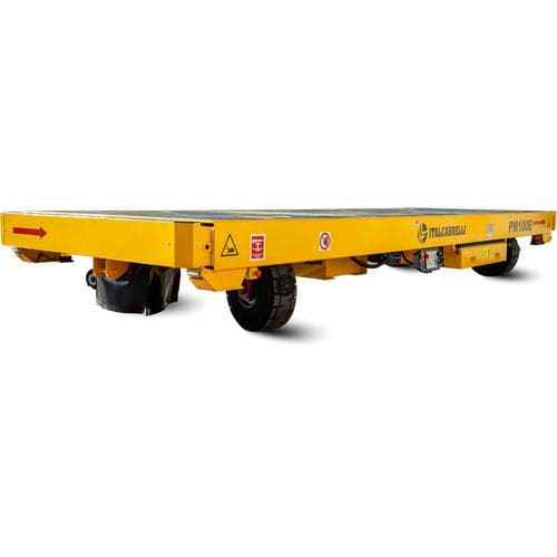 Carro de transferência motorizado a bateria - PM100E - Italcarrelli - com 2 eixos / bidirecional / para ambiente interno