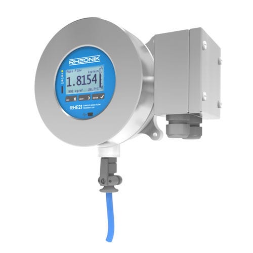 Transmissor de fluxo de massa - RHE 21 - Rheonik Messtechnik GmbH - volumétrico / para líquidos / de gás