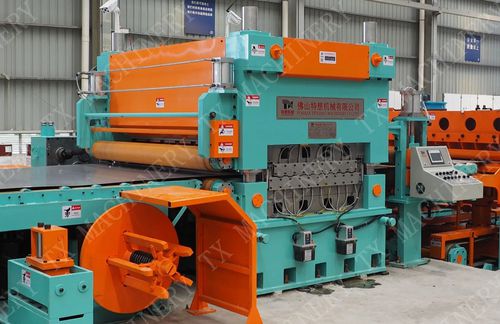 Linha de corte transversal sincronizado -  FOSHAN TE XIANG MACHINERY CO., LTD - para aço / para alumínio / para aço inoxidável