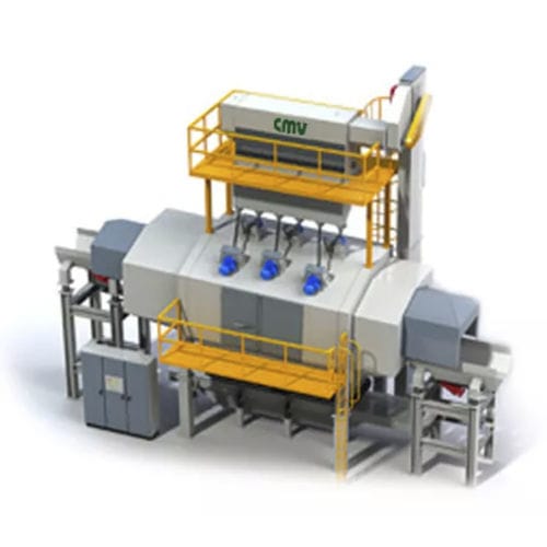 Jateadora de granalha de esteira - TC - CMV - de turbina / para metais / automática