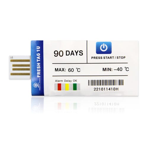 Registrador de dados de temperatura - Fresh Tag 1U - Zhengzhou Freshliance Electronics Corp.,Ltd - USB / NTC / com display LED