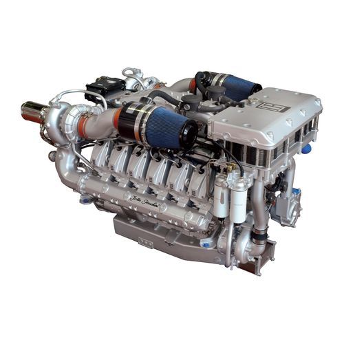 Motor a diesel - V1312C2 MSD - Isotta Fraschini Motori spa - de 12 cilindros / com injeção de alta pressão / para aplicações marítimas