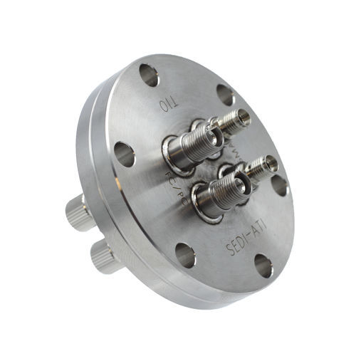 Conexão passa-muro para flange - KTRAV-T10 - SEDI ATI - de alto vácuo / para cabo de fibra ótica / para fibra óptica