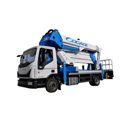 Plataforma elevatória articulada autopropelida - forSte 37DJ SPEED - Socageworld - montada em caminhão / elétrica / hidráulica