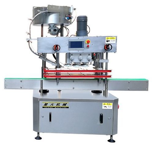 Tampadora-rosqueadora de tampas automática - Cap-100 - Spark Packaging Machines - pneumática / com servoacionamento / de alta velocidade