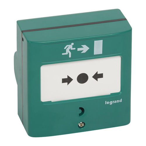 Acionador manual de alarme de incêndio - 1 380 48 - Legrand - de membrana