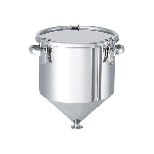 Tanque em aço inoxidável - HT-CTH series - MONOVATE Co., Ltd. - com tremonha / de armazenamento / de descarga