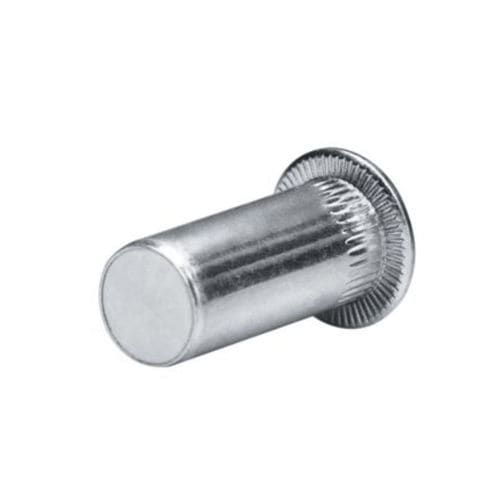 Porca serrilhada - 7551010011-74 - Goebel Group - rebite cego / em aço inoxidável / de cabeça chata