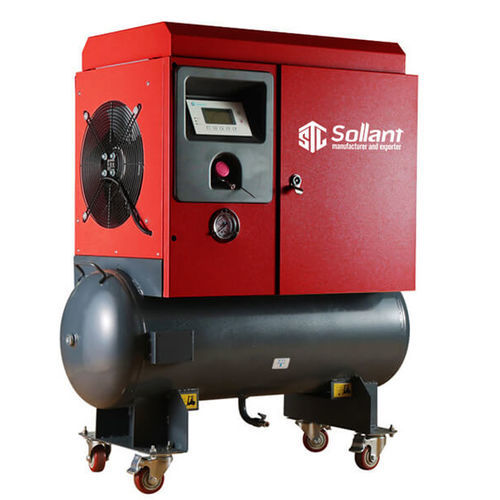 Compressor de parafuso - SLTS series - Shanghai Sollant Energy Saving Technology Co., Ltd - de ar / com motor elétrico / móvel