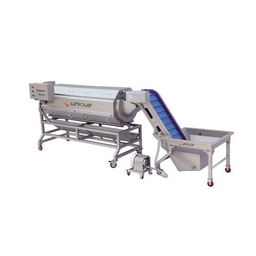 Descascadora para batatas - QP1000 - Zibo Unique Machinery Co., Ltd. - para cenouras / de rolos / abrasiva