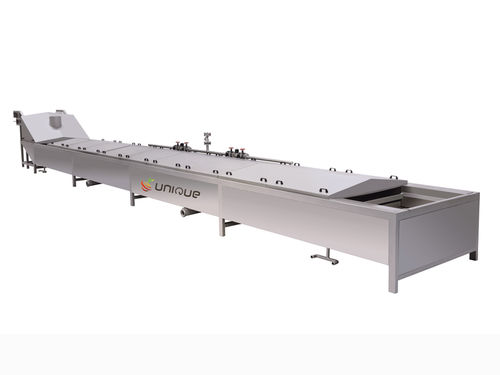 Máquina de escaldagem para hortaliças - Zibo Unique Machinery Co., Ltd. - para frutas / para a indústria alimentícia / horizontal
