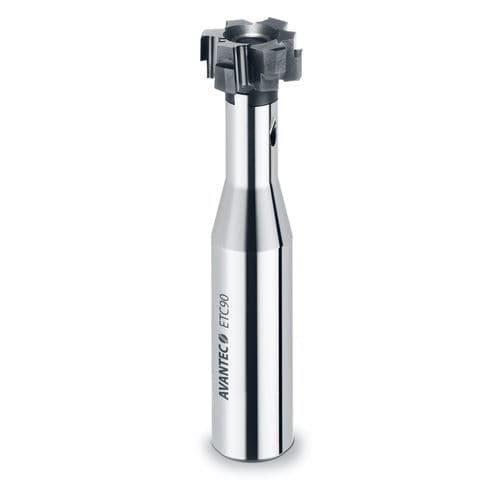 Fresa para ranhuras em T - ETC90 - Avantec Zerspantechnik GmbH - com pastilhas intercambiáveis / para ferro fundido / para aço