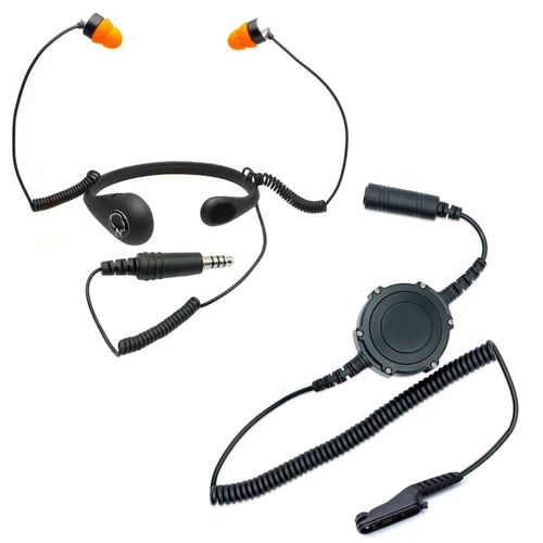 Fone intra-auricular com redução de ruído - M11 Pro System  - Tactical Headsets Sweden AB - com fio / com laringofone