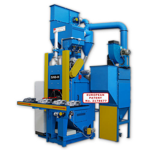 Jateadora de granalha com esteira transportadora em V - S/60-H - C.M. SURFACE TREATMENT SpA - para metais / automática / robótica