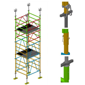Torre de andaime fixa - SHORING TOWER D - DACAME, S.L. - para fachada / modular