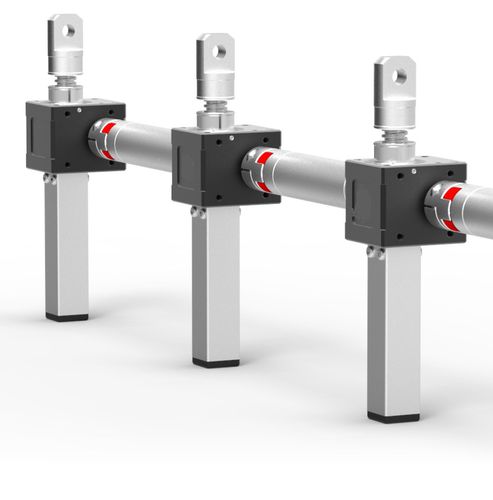 Sistema de elevação elétrico - Lim-Tec (Beijing) Transmission Equipment Co., Ltd. - com macaco de rosca sem fim / síncrono / para ajuste contínuo de altura