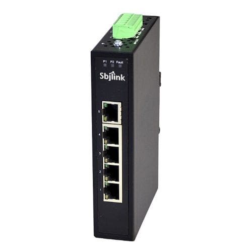 Switch de rede não gerenciável - RPT-1005-X4 - Sbjlink/Subject Link Inc. - 5 portas / 10/100BaseT(X) / para trilho DIN