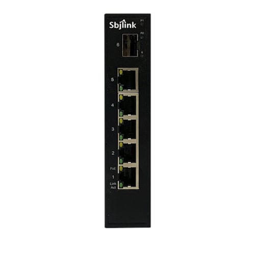 Switch de rede não gerenciável - RPT-1006GP-1F-X2 - Sbjlink/Subject Link Inc. - 6 portas / Gigabit Ethernet / para trilho DIN
