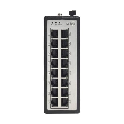 Switch de rede industrial - RPT-1016-T-X6M - Sbjlink/Subject Link Inc. - não gerenciável / 16 portas / para trilho DIN