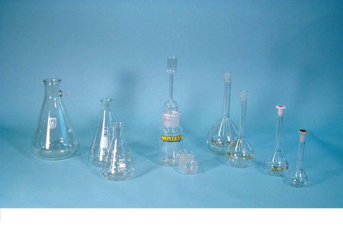 Frasco Erlenmeyer - V10 series - Matest SpA - com indicador de nível / filtrante / em vidro borossilicato