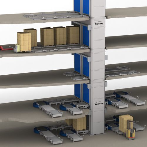 Elevador automática - Montepal® EL series - MARCEAU - para materiais de construção / com colunas telescópicas