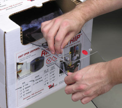 Correia plana - Rip-A-Strip® - TMI, LLC - em PVC / de bandas / industrial
