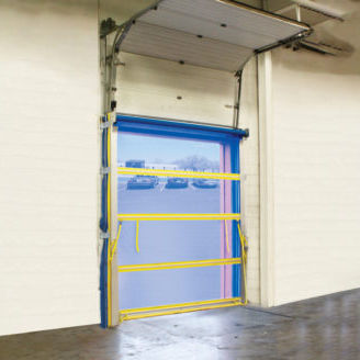 Porta de enrolar - Screen-Pro® - TMI, LLC - de alumínio / para ambiente interno / industrial