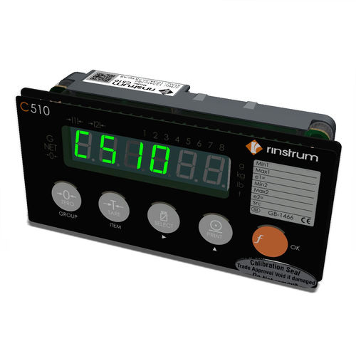 Indicador de peso com display LED - C510 - Rinstrum - embutido / Ethernet / analógico