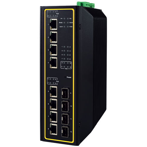 Switch de rede gerenciável - EHG7612 Series - Atop Technologies - 12 portas / Gigabit Ethernet / Gigabit