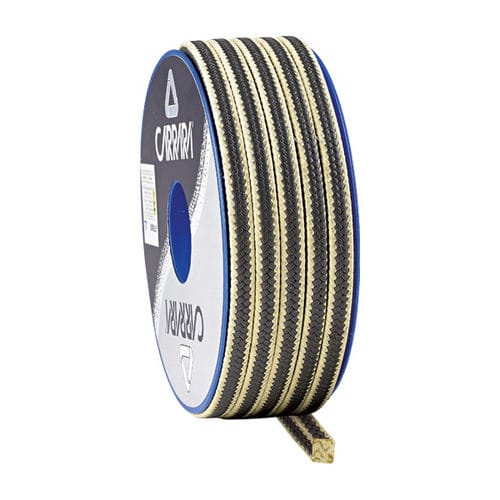 Gaxeta trançada em grafite - GL7600K - Carrara Global Sealing Solution - em PTFE / com fios de aramida / para bomba