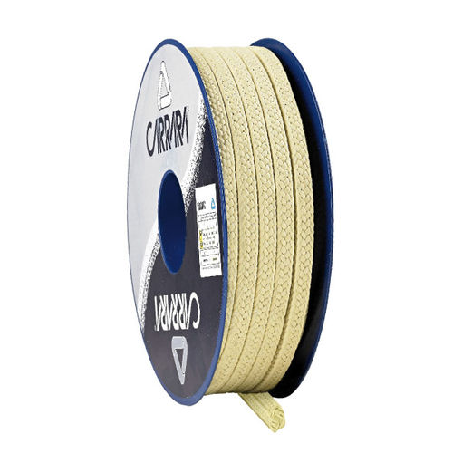 Gaxeta trançada em PTFE - K6600C - Carrara Global Sealing Solution - com fios de aramida / para bombas de pistões / para bomba centrífuga