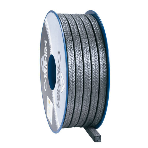 Gaxeta trançada em grafite - GR8000R - Carrara Global Sealing Solution - com fios de carbono / com malha de Inconel / para válvulas