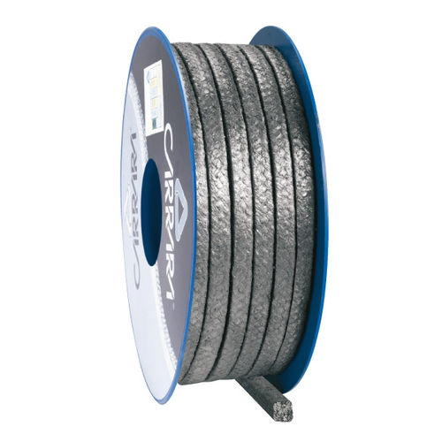 Gaxeta trançada em grafite - V9907 - Carrara Global Sealing Solution - de fibra de vidro / com malha de Inconel