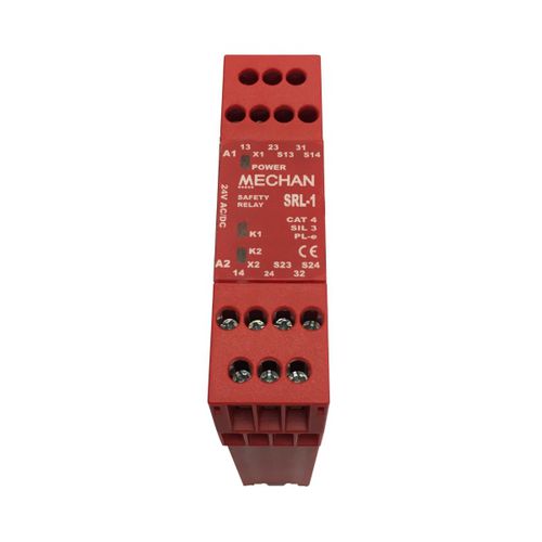 Relé de segurança de freio de emergência - SRL1 - Mechan Controls - 2 NA/NF / SIL / para trilho DIN