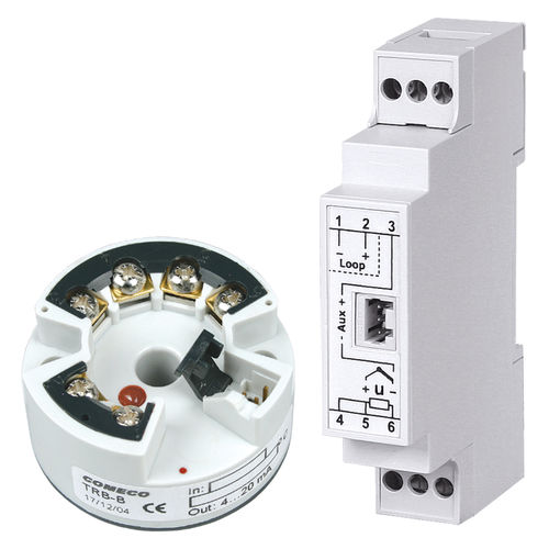 Transmissor de temperatura para trilho DIN - -100 °C ... +1 800 °C | TRB series - Comeco Control & Measurement - RTD / com termopar / digital