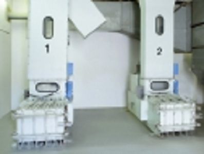Prensa enfardadeira para têxteis - LUWA Air Engineering AG - vertical / com abertura frontal
