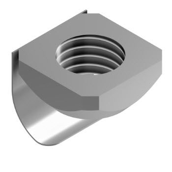 Porca quadrada - 21.1330/2 - Minitec - em aço galvanizado / giratória / fixa