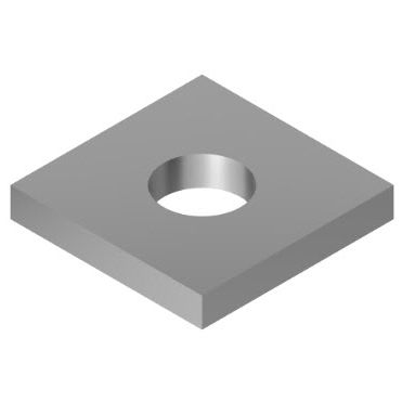 Arruela de trava - 21.1362/0 - Minitec - quadrada / em aço galvanizado / para perfis