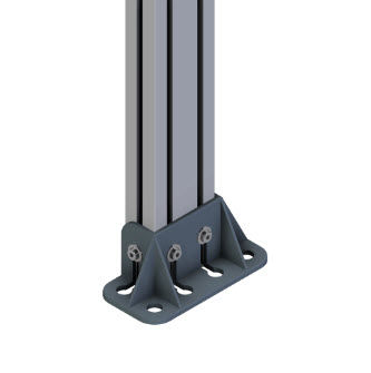 Suporte angular para perfis de alumínio - 21.1737/0 - Minitec - de alumínio